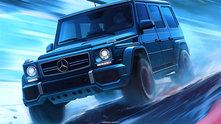 mercedes g63 speeding desktop wallpaper cover