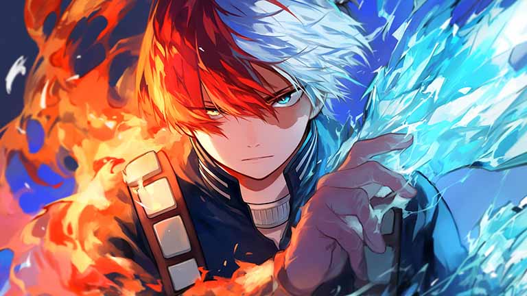 mha shoto todoroki half cold half hot desktop wallpaper cover