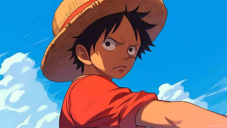 monkey d luffy straw hat sky desktop wallpaper cover
