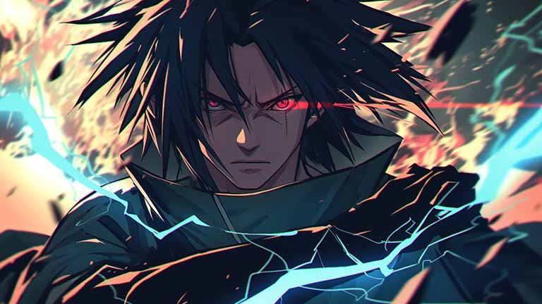 naruto shippuden sasuke uchiha sharingan desktop wallpaper cover