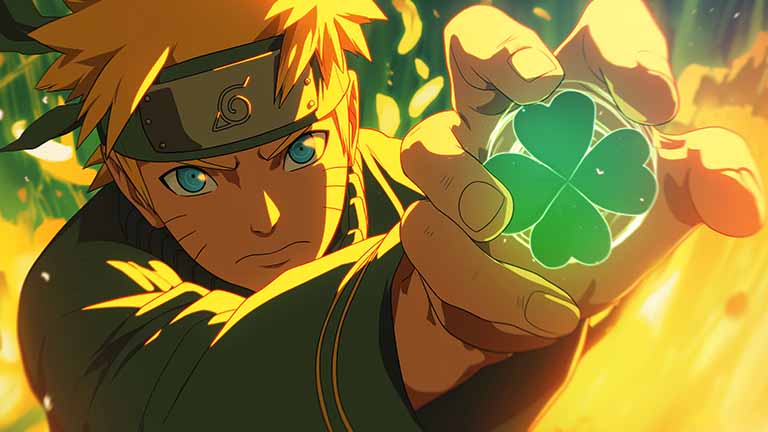 naruto uzumaki clover st patricks day desktop wallpaper cover