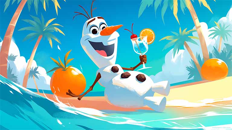 olaf tropical paradise summer desktop wallpaper cover