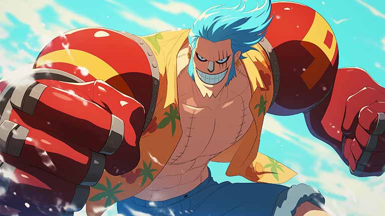 one piece franky strong pose desktop wallpaper cover