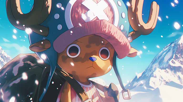 one piece tony tony chopper with hat desktop wallpaper cover