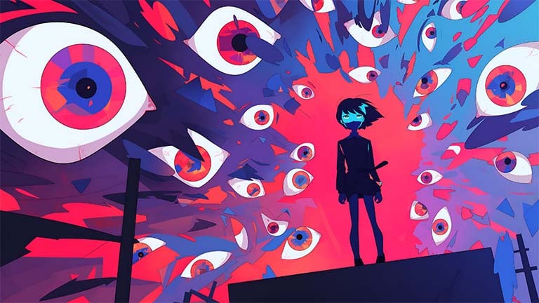 psycho eye wall of vision desktop wallpaper cover