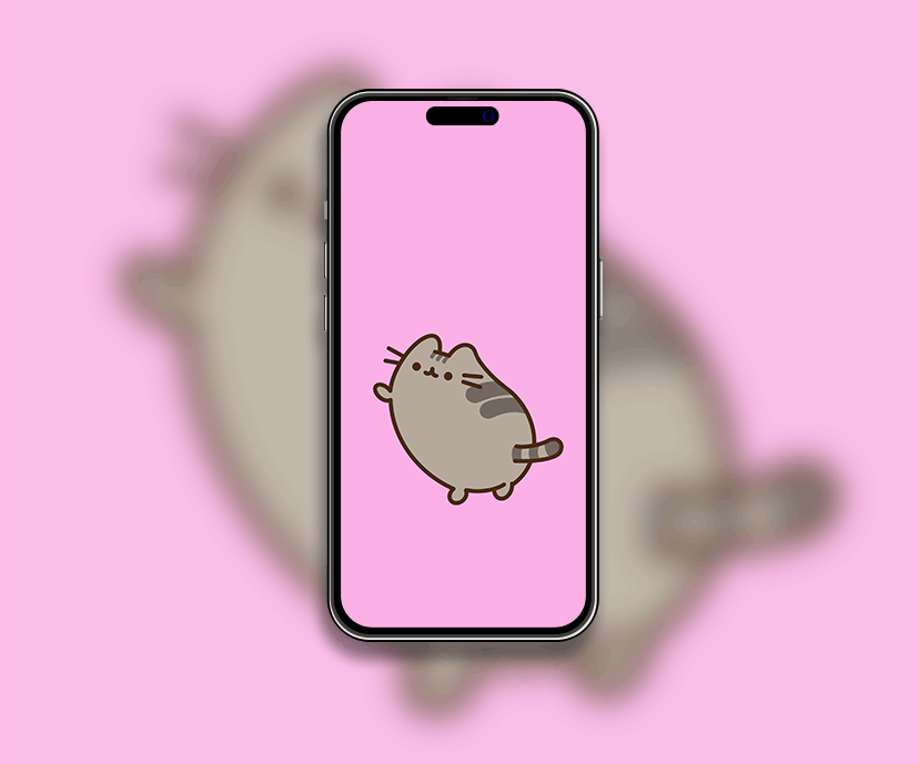 pusheen the cat cute pink tap to switch wallpapers collection