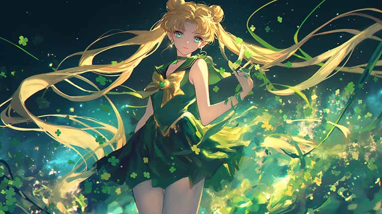 sailor moon st patricks day desktop wallpaper cover