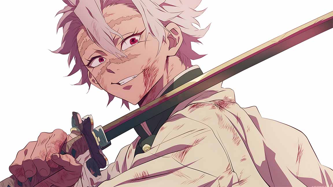 sanemi shinazugawa demon slayer desktop wallpaper cover