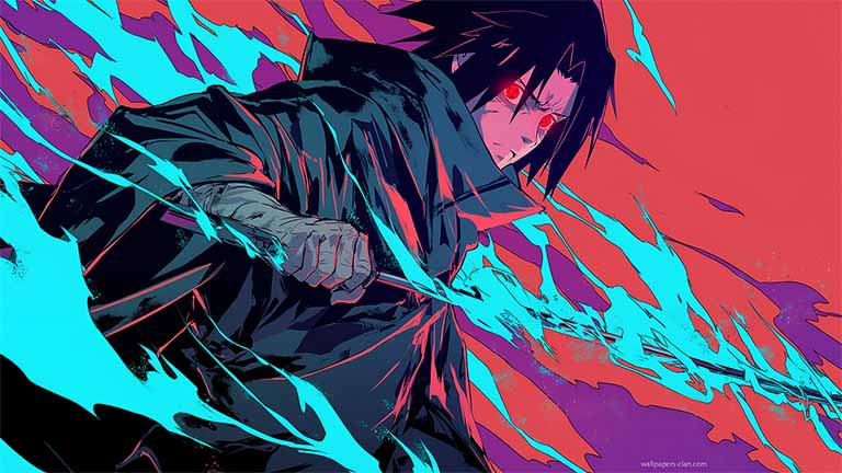 sasuke chidori graffiti pc wallpaper cover