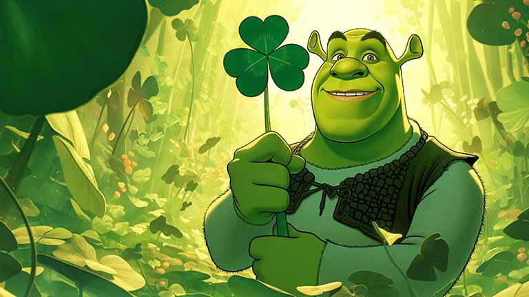 shrek clover st patricks day desktop wallpaper cover
