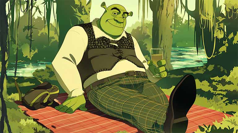 shrek preppy picnic style dektop wallpaper cover