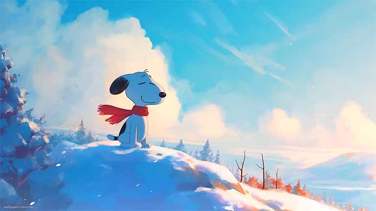 snoopy sunset serenity desktop wallpaper cover