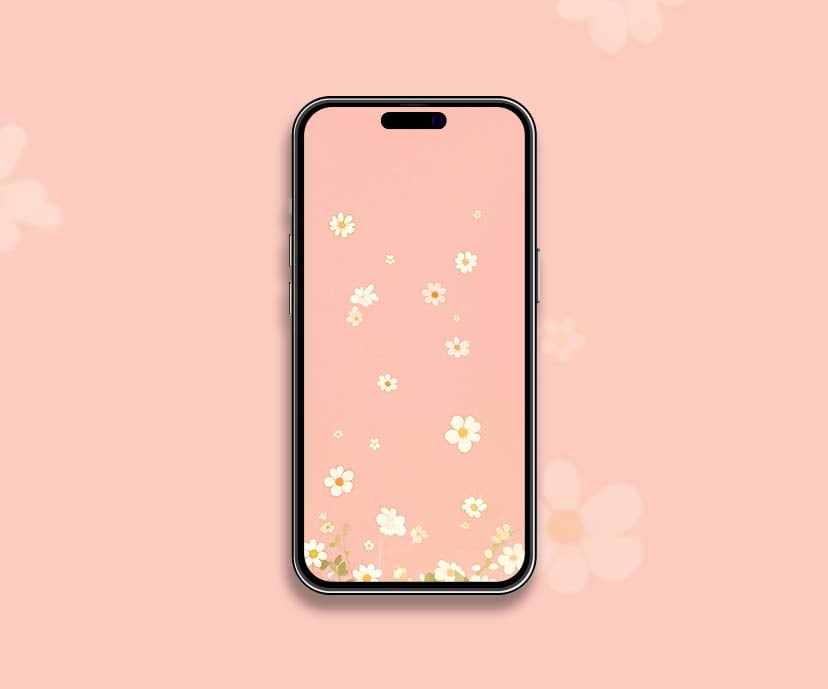 soft pink daisy pattern wallpapers collection