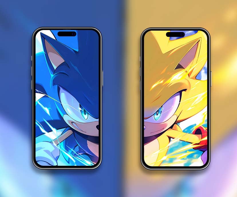 sonic and super sonic powerful matching wallpapers collection