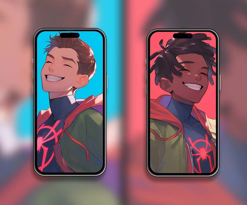spider man multiverse heroes matching wallpapers collection