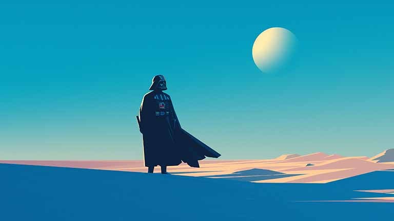 star wars darth vader silhouette desktop wallpaper cover