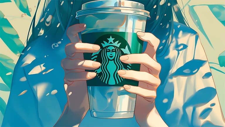 starbucks cup aesthetic desktop wallpaper cover