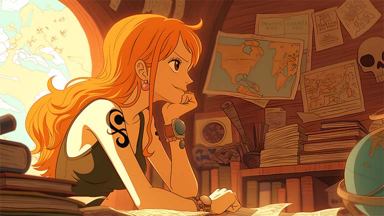 strategist nami one piece desktop wallpaper cover
