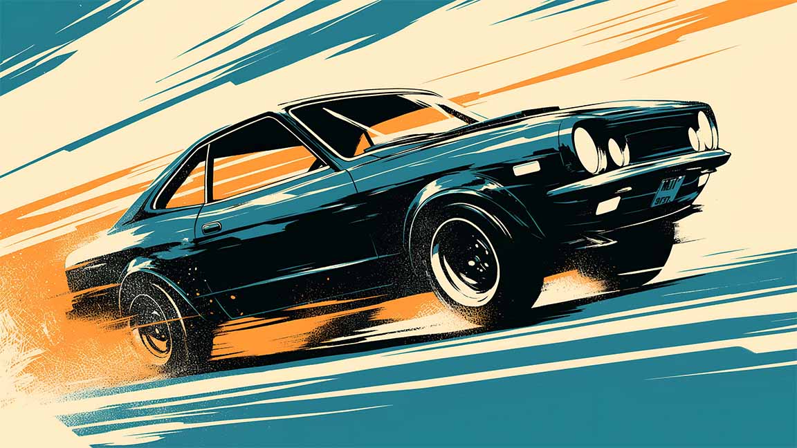 subaru drift street racing desktop wallpaper cover