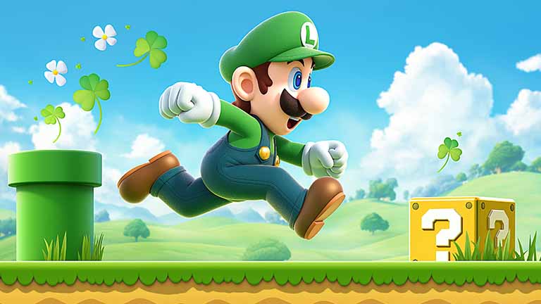 super mario luigi st patricks day desktop wallpaper cover