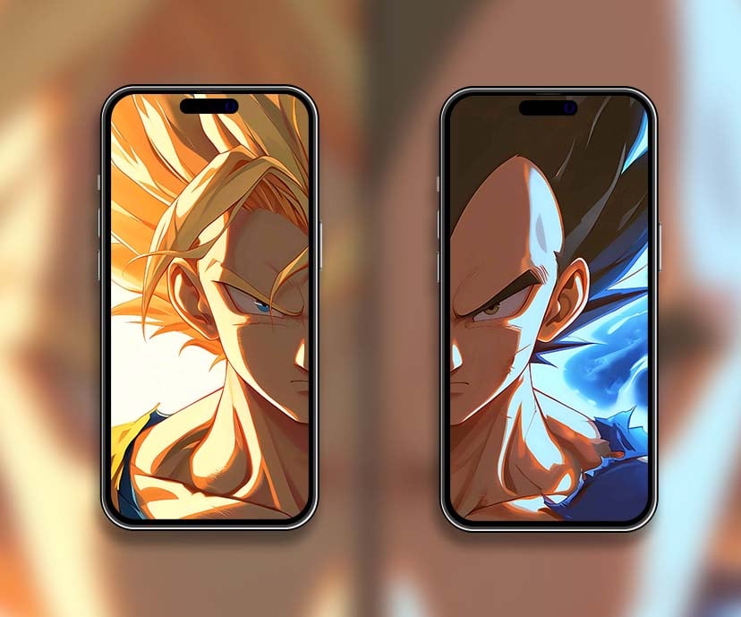 super saiyan goku vs vegeta duel matching wallpapers collection
