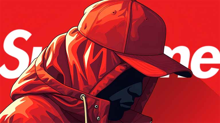 supreme logo cool red desktop wallpaper cover