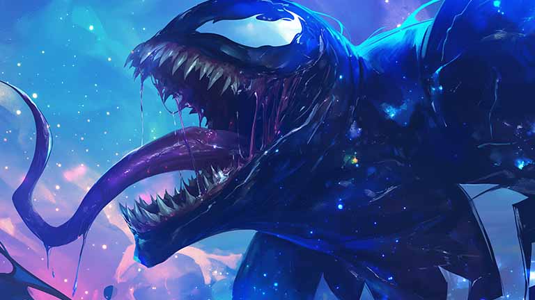 venom symbiote alien creature desktop wallpaper cover