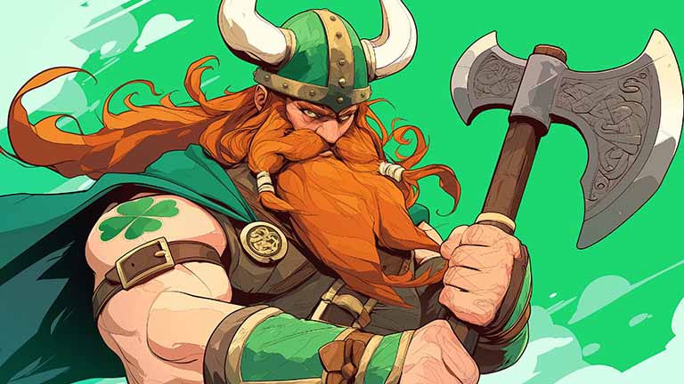 viking warrior st patricks day desktop wallpaper cover