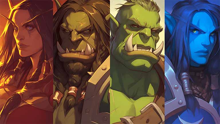 warcraft iconic heroes portrait wallpaper cover
