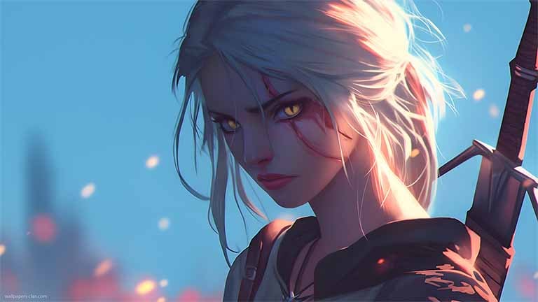 witcher 4 ciri focused face wallpaper cover