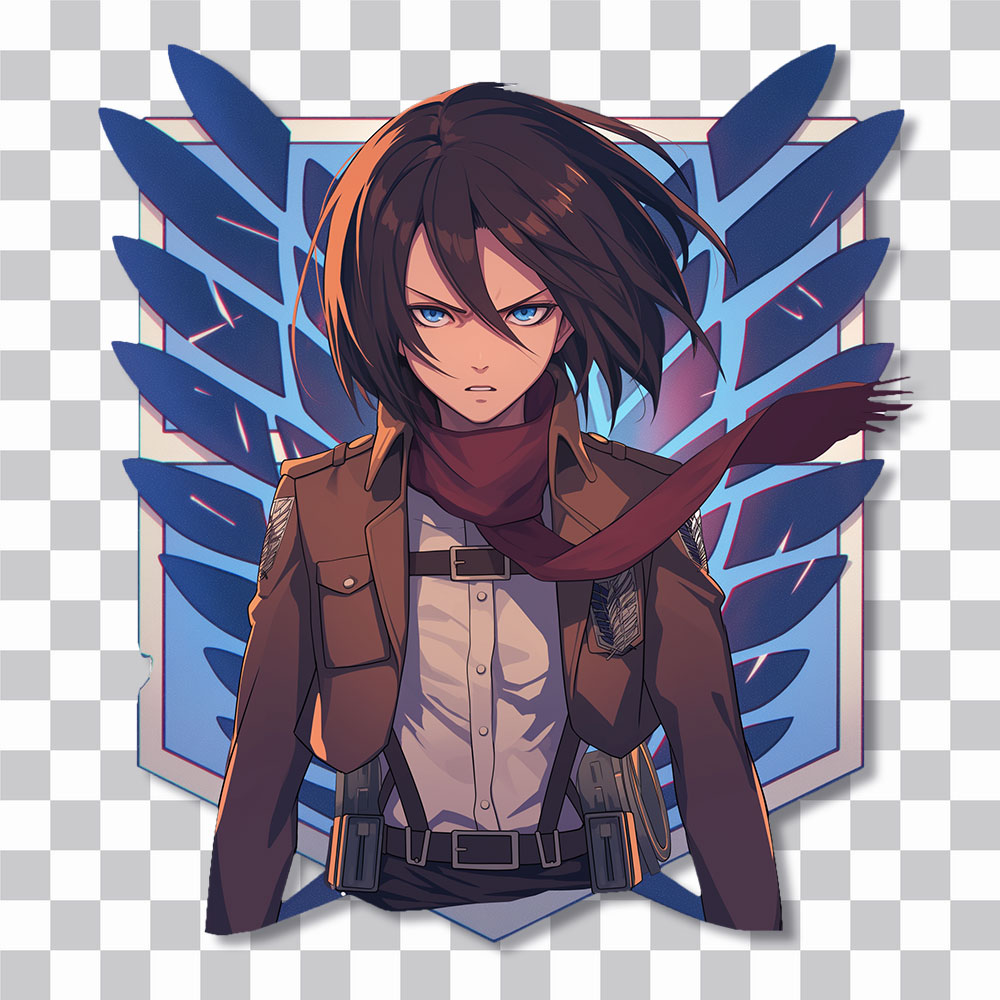 ackerman mikasa aot sticker cover