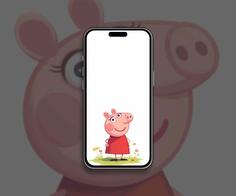 adorable peppa pig cartoon field wallpapers collection