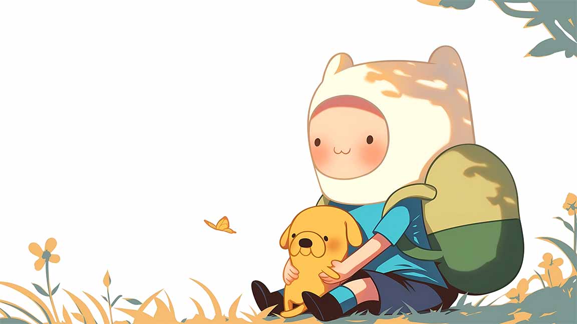 adventure time finn jake chibi desktop wallpaper cover