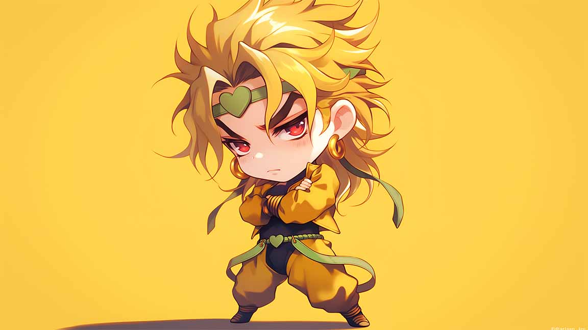 chibi dio brando jojo desktop wallpaper cover
