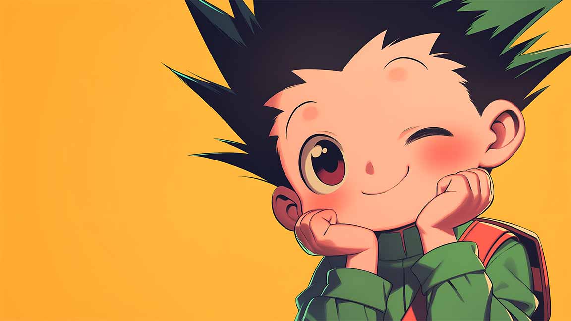 chibi gon freecss hunter x hunter desktop wallpaper cover