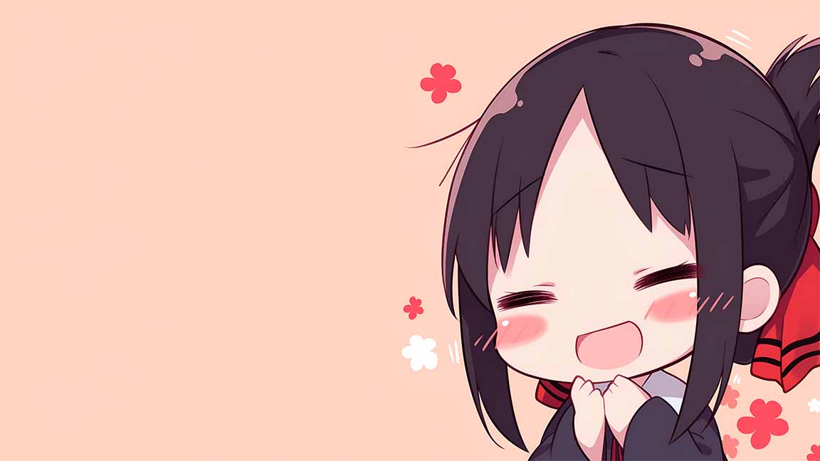 chibi kaguya shinomiya kaguya sama desktop wallpaper cover