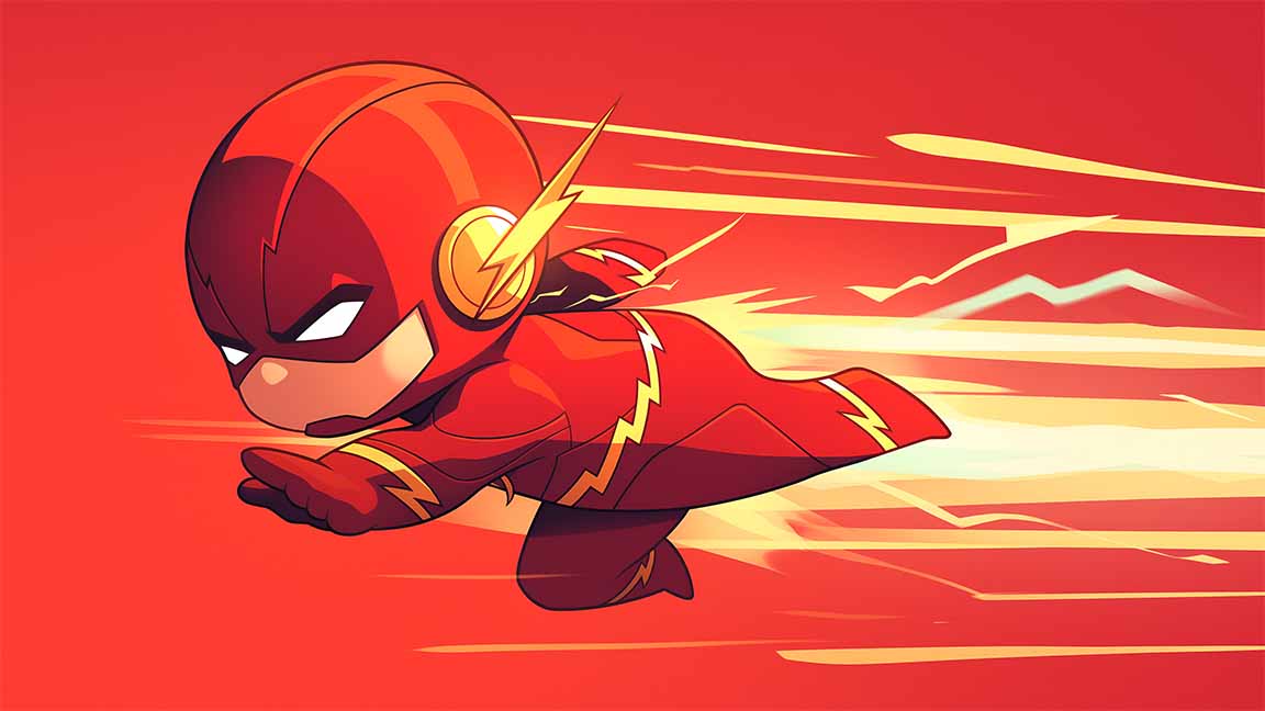 chibi the flash red desktop wallpaper cover