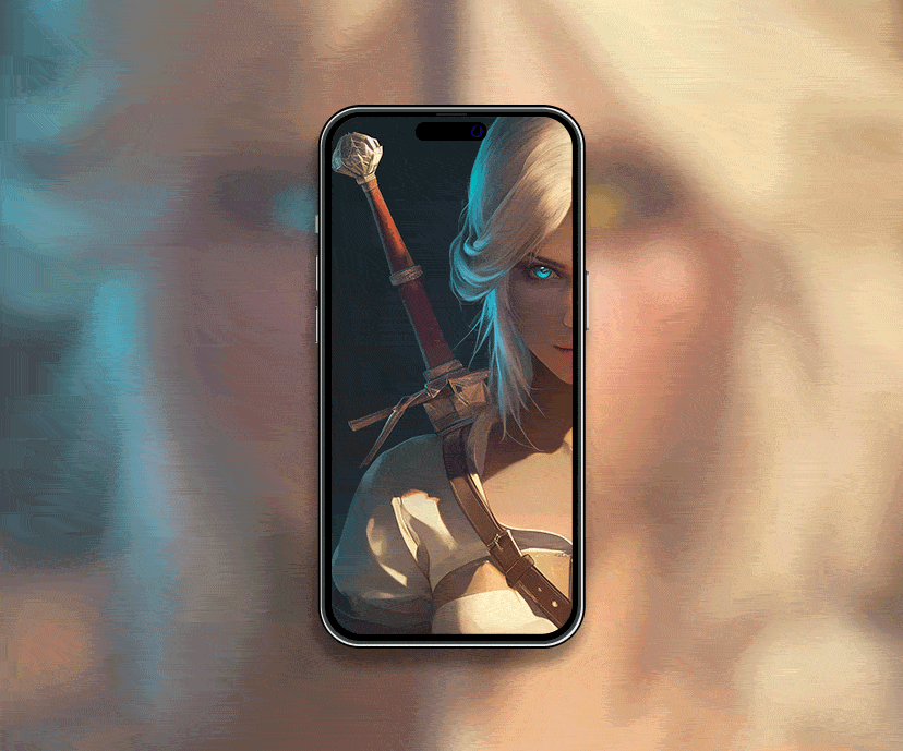 ciri sword witcher heroine tap to switch wallpapers collection