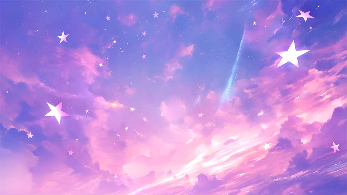 cosmic dreamy stars purple galaxy desktop wallpaper cover