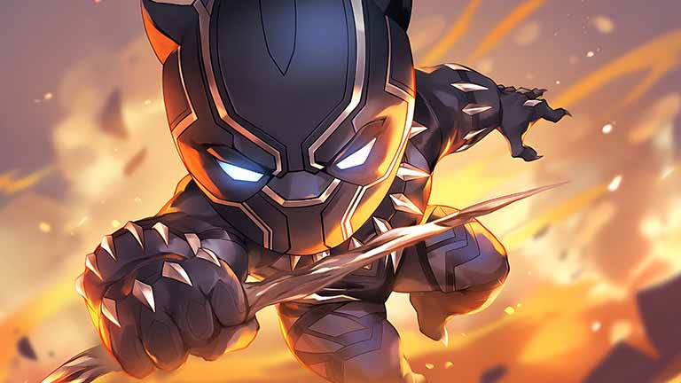 cute black panther with claws desktop wallpaper cover