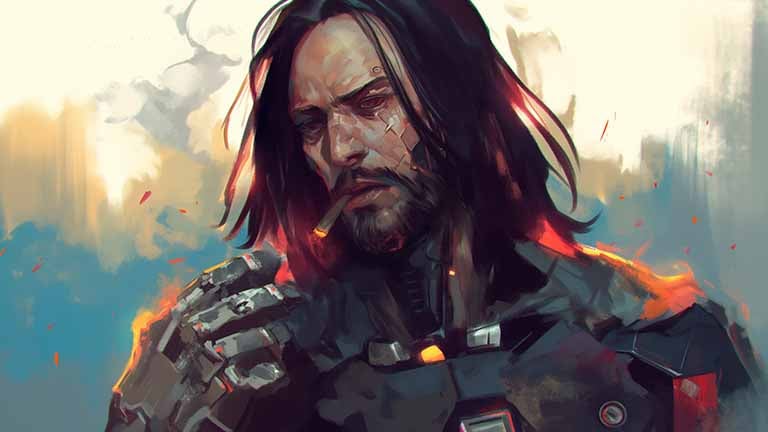 cyberpunk 2077 johny silverhan art desktop wallpaper cover