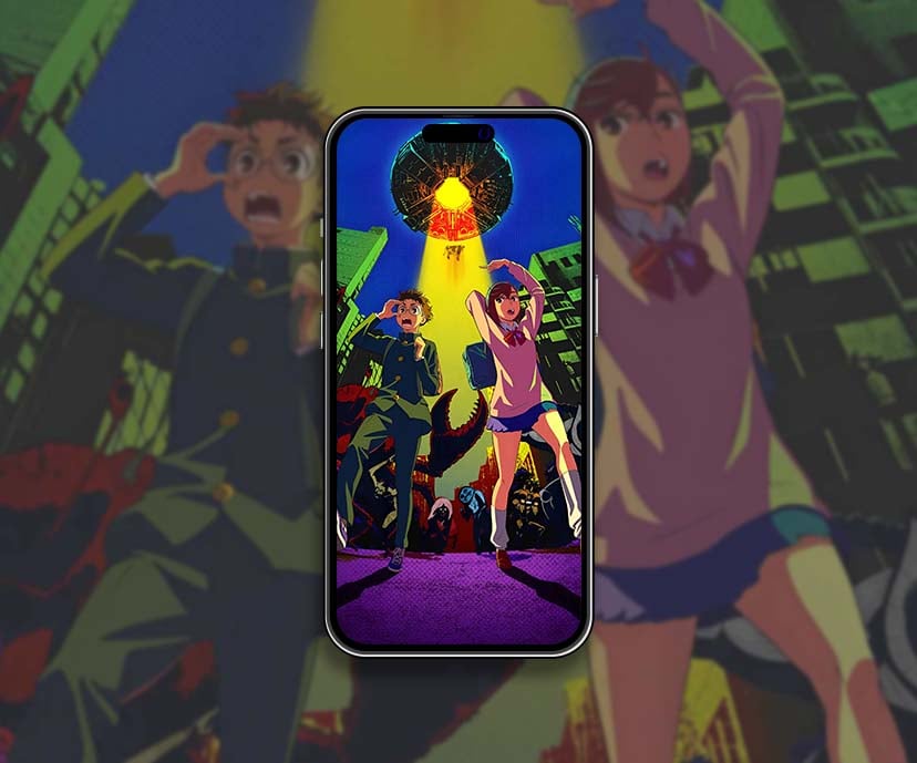 dandadan ufo abduction chaos wallpapers collection