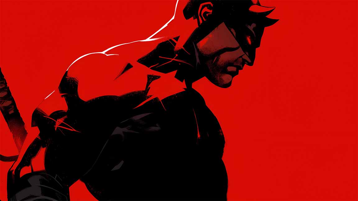 daredevil silhouette marvel red desktop wallpaper cover