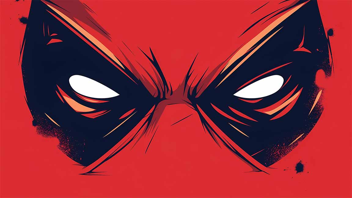 deadpool face minimalist marvel desktop wallpaper cover