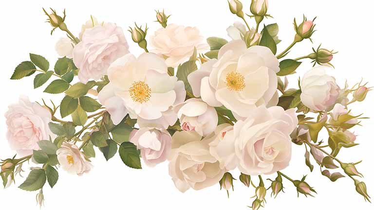 floral arrangement delicate roses desktop wallpaper cover