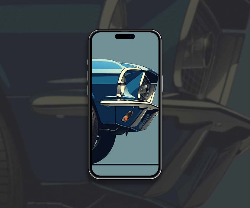 ford mustang vintage blue car retro wallpapers collection