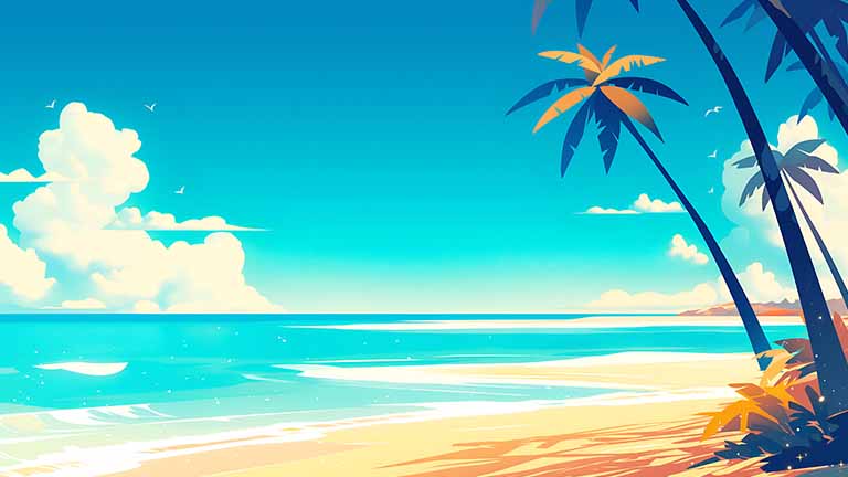 generic tropical beach serene waves summer desktop wallpaper cover