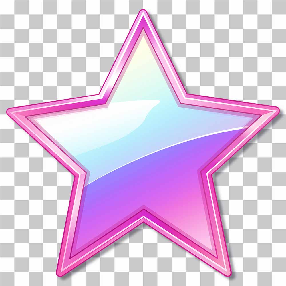 gradient pink star clipart cover