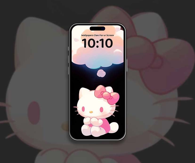 hello kitty glowing time zone wallpapers collection
