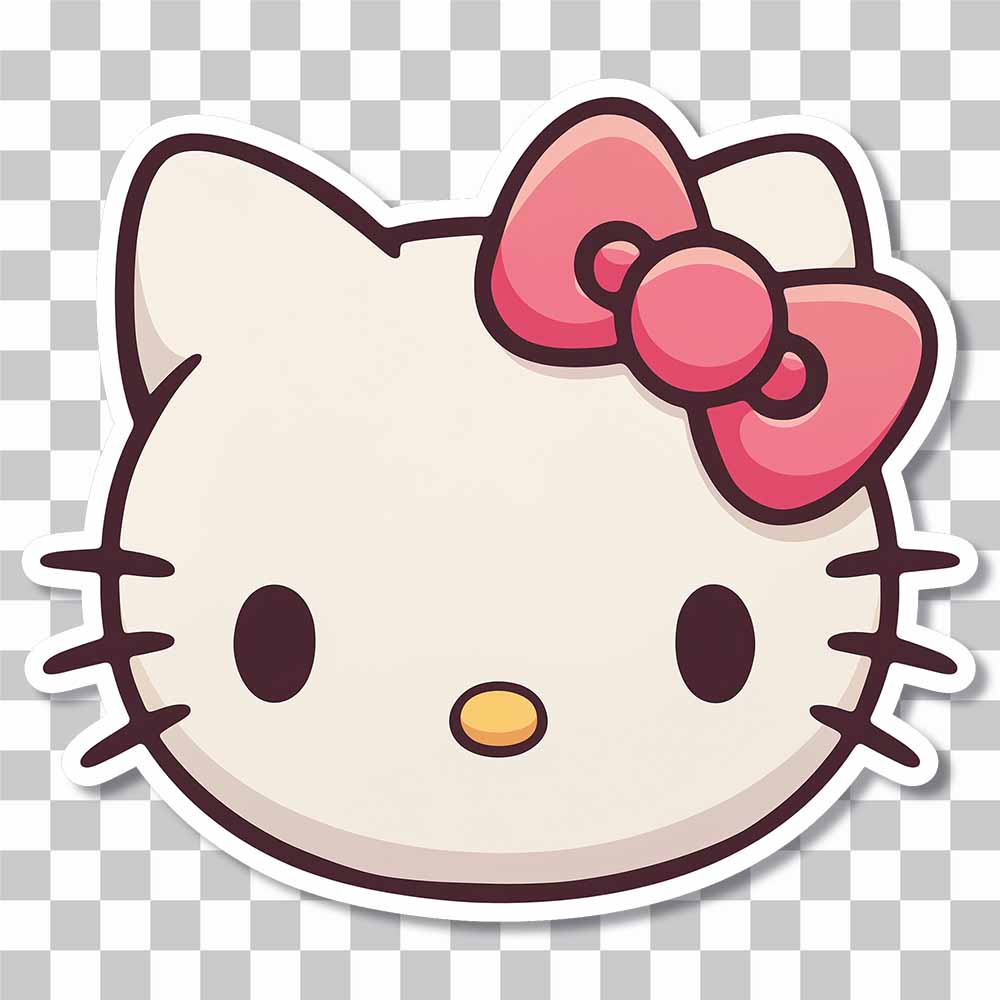 hello kitty head sticker cover